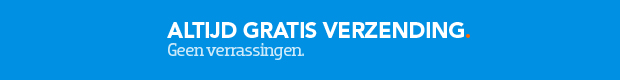 Altijd gratis verzending.
